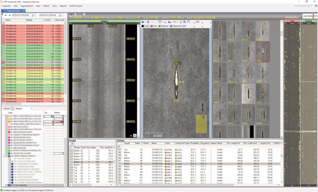 surcon 2D Surface Inspection Systems provides a customizable view for each application profile